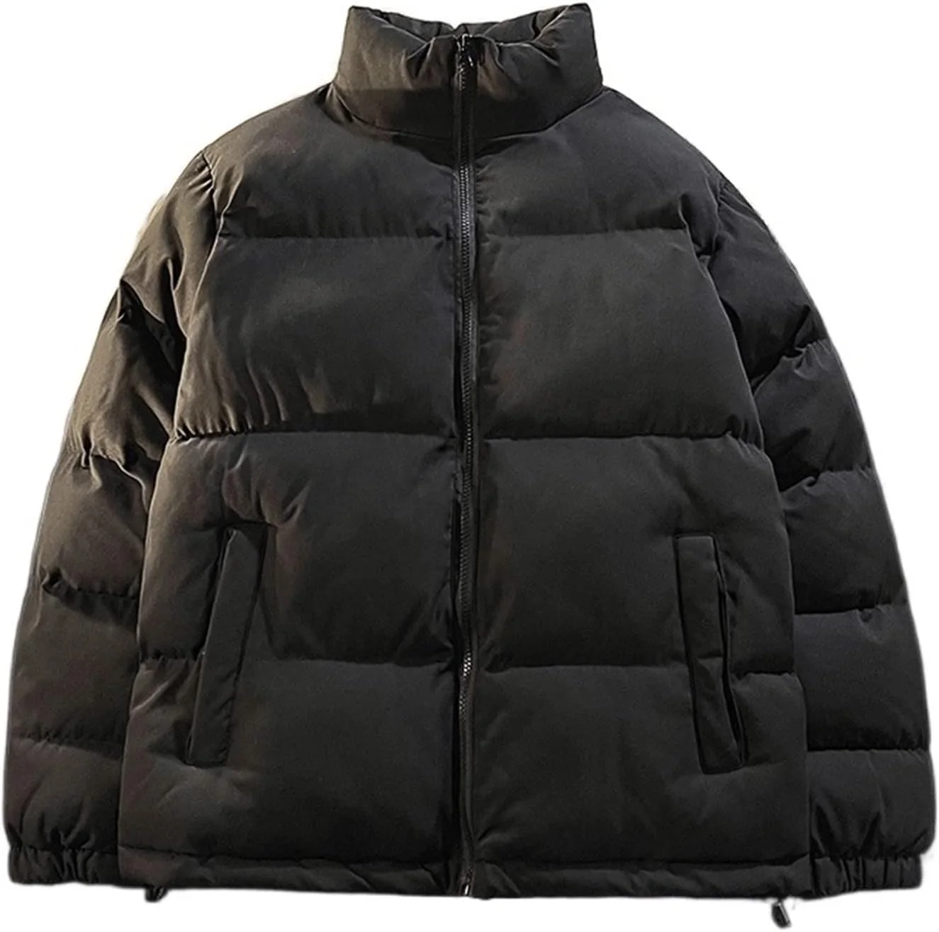 HBEIDAHUANG ژاکت پایین زنانه، استریت ور، یقه ایستاده، گرم، مناسب پاییز و زمستان، ژاکت زنانه، رنگ یکدست، پارکای زنانه غیر رسمی، کت های زمستانی زنانه (رنگ: Hortel، سایز: سایز چینی XXXL)