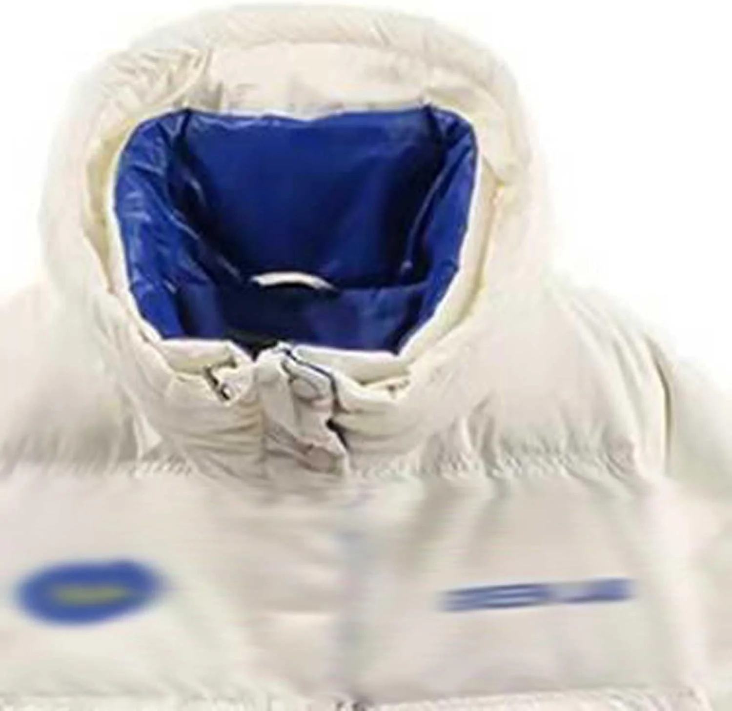 HBEIDAHUANG کاپشن زنانه زمستانی، کاپشن کوتاه سبز یقه ایستاده با حروف چاپی سفید، پر شده از پر اردک سفید، مدل آزاد و ضخیم