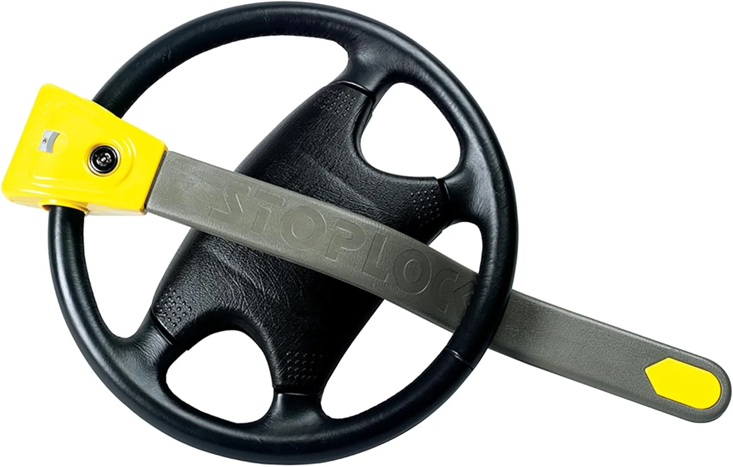 قفل فرمان اصلی استاپ لاک مدل HG 134-59، میله ضد سرقت خودرو با LED و کلید، مشکی، 1 عدد