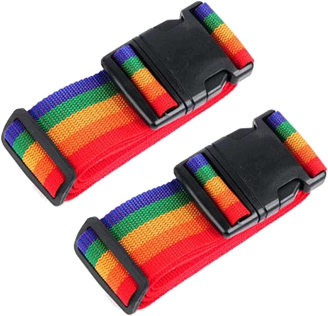 سولد اوت 2 عدد بند چمدان قابل تنظیم، کمربند ضربدری بسته‌بندی، چمدان مسافرتی، قفل نایلونی، بند سگکی، کمربندهای بار، لوازم جانبی کیف کمپینگ (بسته 2 عددی)