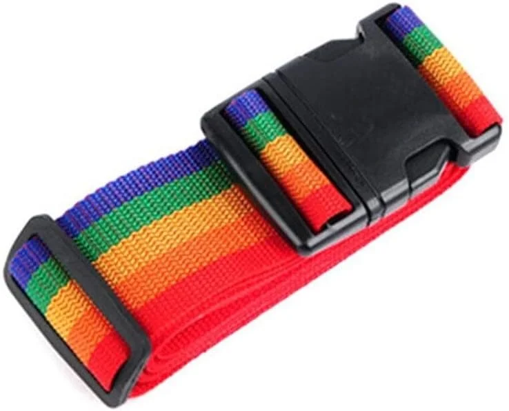 سولد اوت 2 عدد بند چمدان قابل تنظیم، کمربند ضربدری بسته‌بندی، چمدان مسافرتی، قفل نایلونی، بند سگکی، کمربندهای بار، لوازم جانبی کیف کمپینگ (بسته 2 عددی)