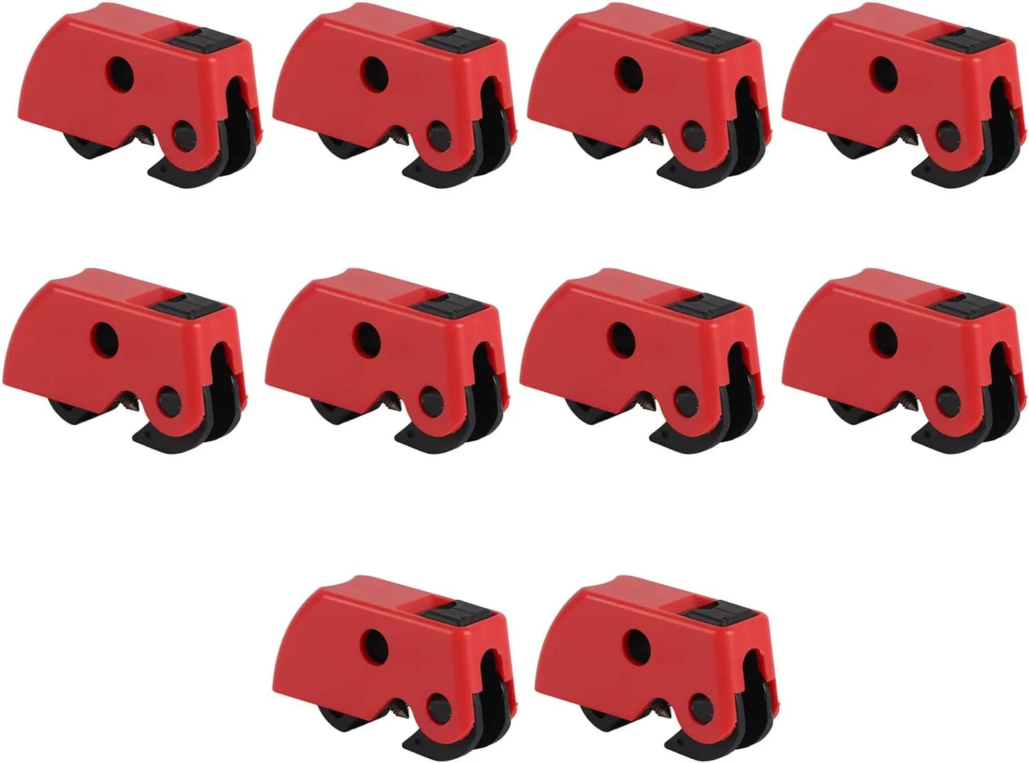 مجموعه 10 عددی قفل قطع کننده مدار Sorandy، کیت قفل ایمنی گیره ای - قفل کردن آسان، طراحی جهانی، مواد عالی، حمل ساده، برای مصارف صنعتی، شیمیایی، نیرو