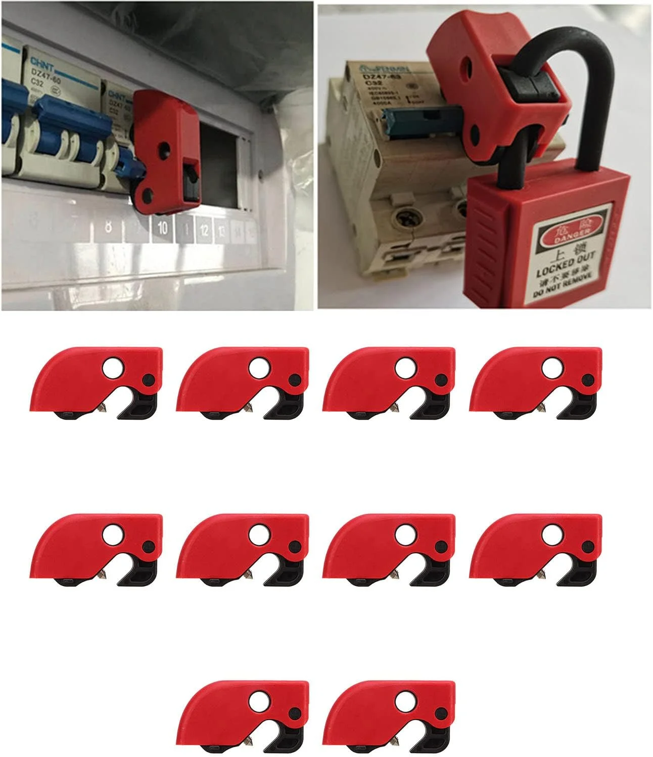 مجموعه 10 عددی قفل قطع کننده مدار Sorandy، کیت قفل ایمنی گیره ای - قفل کردن آسان، طراحی جهانی، مواد عالی، حمل ساده، برای مصارف صنعتی، شیمیایی، نیرو مجموعه 10 عددی قفل قطع کننده مدار Sorandy، کیت قفل ایمنی گیره ای - قفل کردن آسان، طراحی جهانی، مواد عالی، حمل ساده، برای مصارف صنعتی، شیمیایی، نیرو