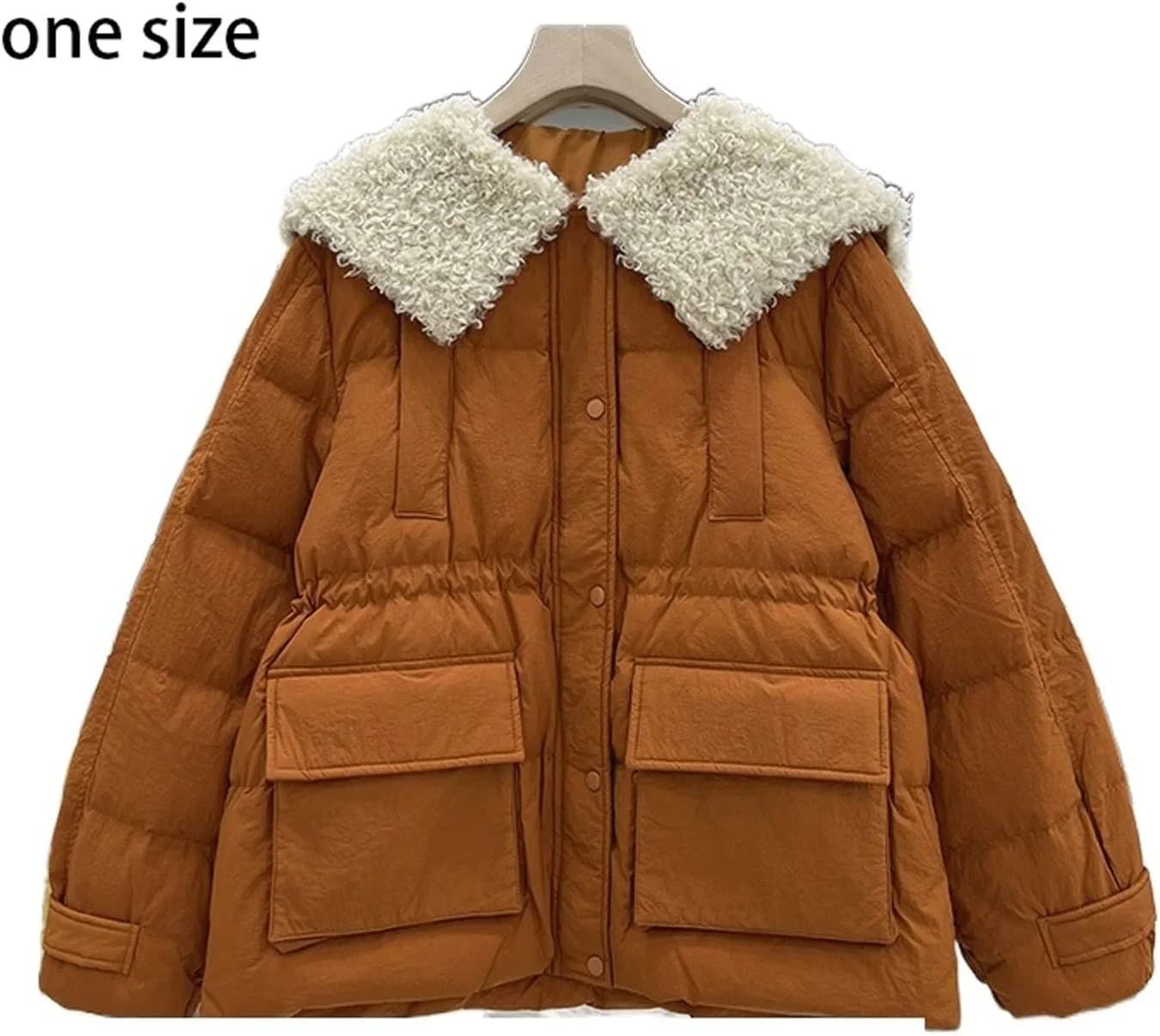 HBEIDAHUANG ژاکت پایین زنانه، ژاکت پایین اردک سفید زنانه، کت پشمی گرم تکه دوزی شده، لباس بیرونی زمستانی (رنگ: Hortel)