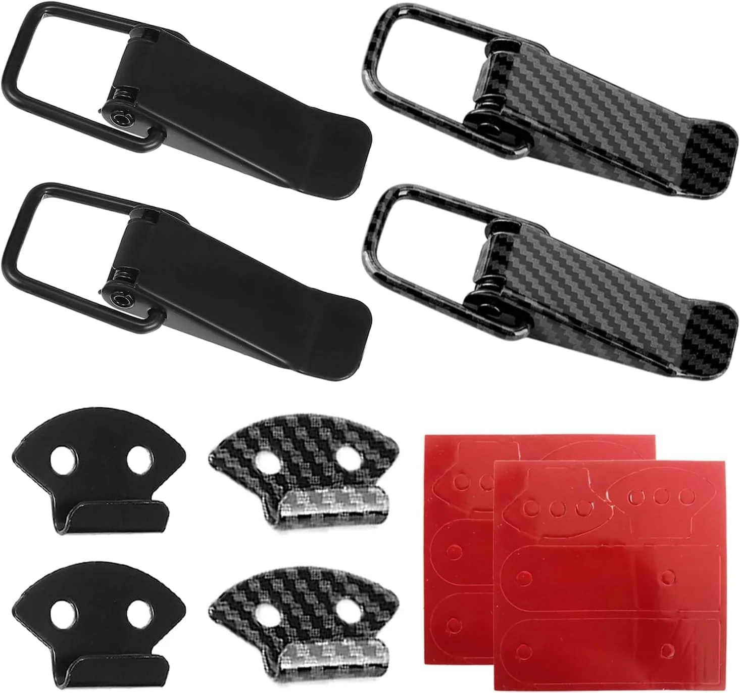 گیره سپر خودرو 4 عددی، گیره های نگهدارنده سپر، کیت قفل قلاب ایمنی سپر خودرو فیبر کربنی، بست های رهاسازی سریع برای سپر جلو عقب گلگیر صندوق عقب، لوازم جانبی خودرو جهانی، L گیره سپر خودرو 4 عددی، گیره های نگهدارنده سپر، کیت قفل قلاب ایمنی سپر خودرو فیبر کربنی، بست های رهاسازی سریع برای سپر جلو عقب گلگیر صندوق عقب، لوازم جانبی خودرو جهانی، L