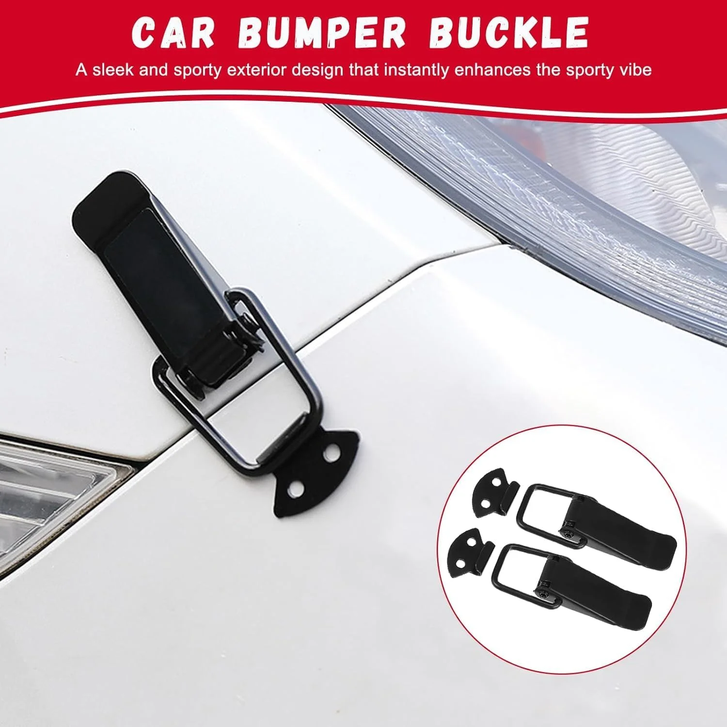 گیره سپر خودرو 4 عددی، گیره های نگهدارنده سپر، کیت قفل قلاب ایمنی سپر خودرو فیبر کربنی، بست های رهاسازی سریع برای سپر جلو عقب گلگیر صندوق عقب، لوازم جانبی خودرو جهانی، L