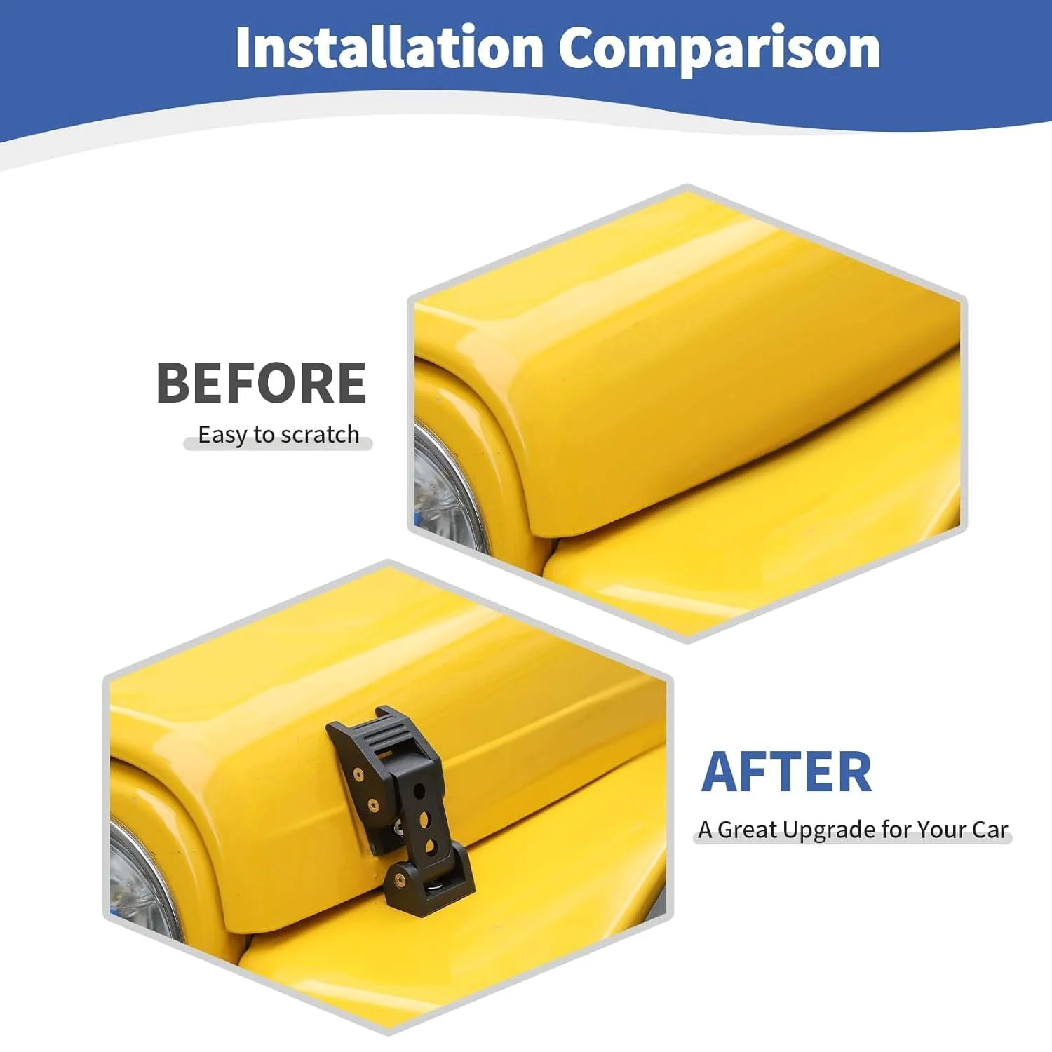 کیت قفل کاپوت آلومینیومی RT-TCZ مناسب برای لوازم جانبی جیپ رانگلر TJ مدل 1997-2006 (مشکی)