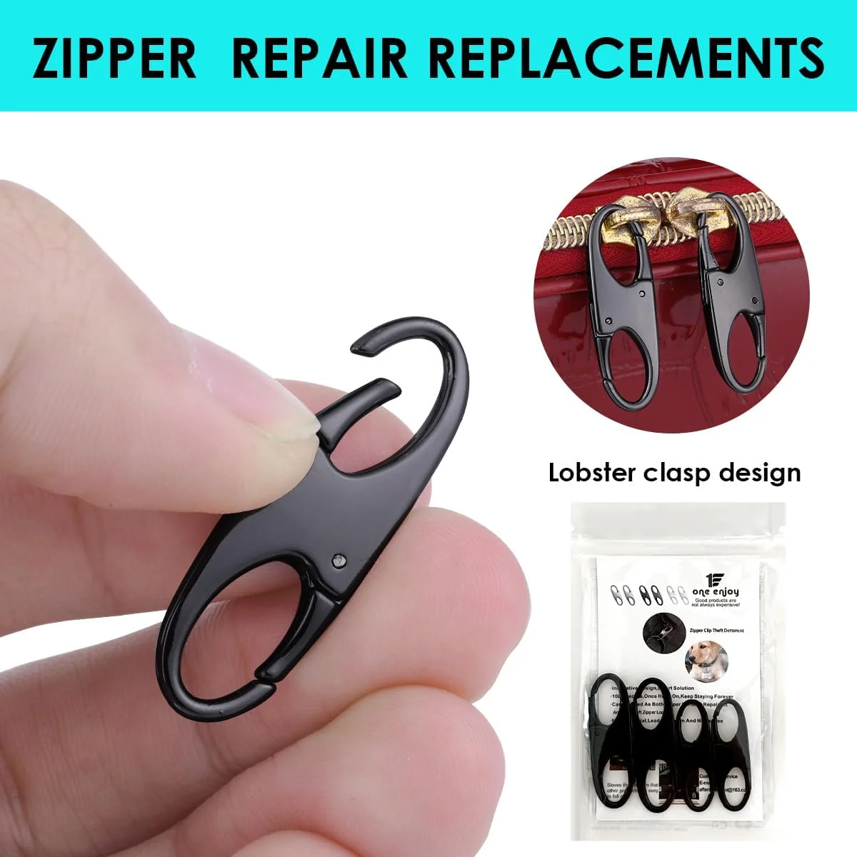 قفل زیپی ضد سرقت - قفل زیپ کوله پشتی زیپ را بسته نگه می دارد، گیره قطع سریع - لوازم جانبی نگهدارنده کلید، بسته 4 عددی