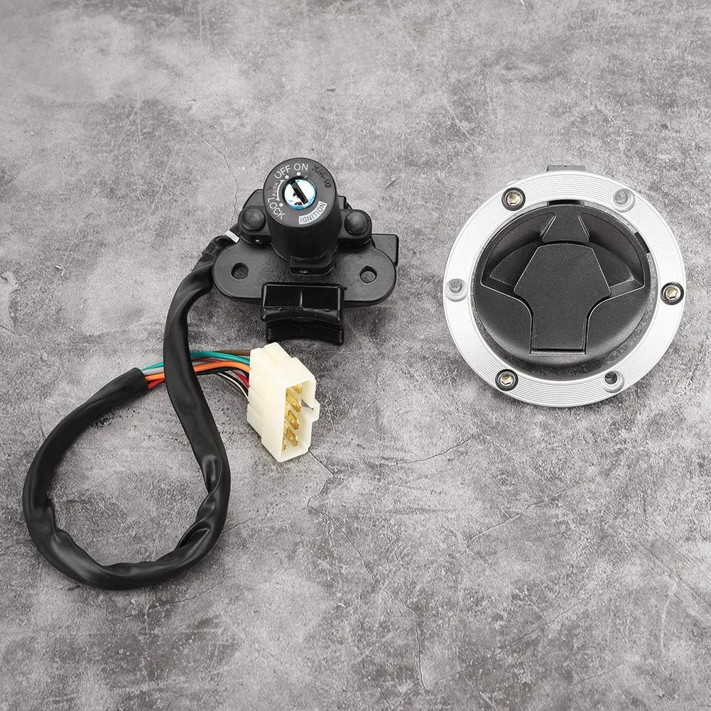 مجموعه لوازم جانبی قفل سوئیچ احتراق، درب باک بنزین و کلید مناسب برای NIJIA250/NIJIA300