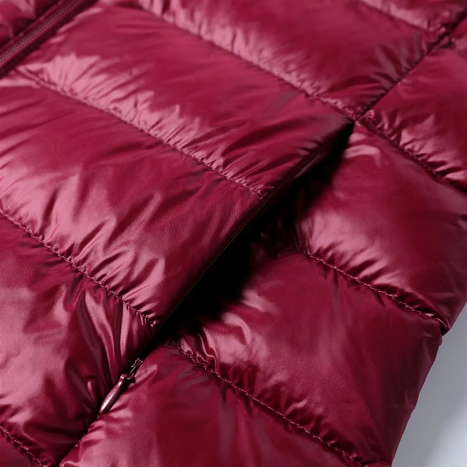 کت پفی زنانه HBEIDAHUANG، کت بلند گرم زنانه با کیف، کت فوق سبک زنانه، کلاه قابل جدا شدن (رنگ: آبی تیره، سایز: XXXL)