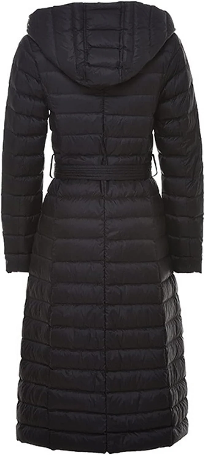 HBEIDAHUANG ژاکت زنانه، کت بلند زمستانی گرم، فوق العاده سبک با 90% پر اردک سفید، به همراه کیف، پالتو زنانه سایز بزرگ (رنگ: Hortel، سایز: XXXL)