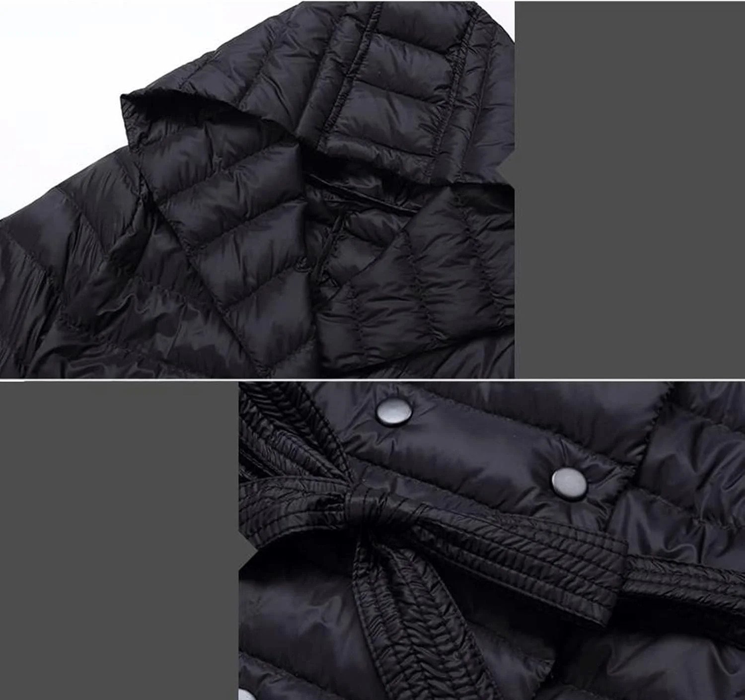 HBEIDAHUANG ژاکت زنانه، کت بلند زمستانی گرم، فوق العاده سبک با 90% پر اردک سفید، به همراه کیف، پالتو زنانه سایز بزرگ (رنگ: Hortel، سایز: XXXL)