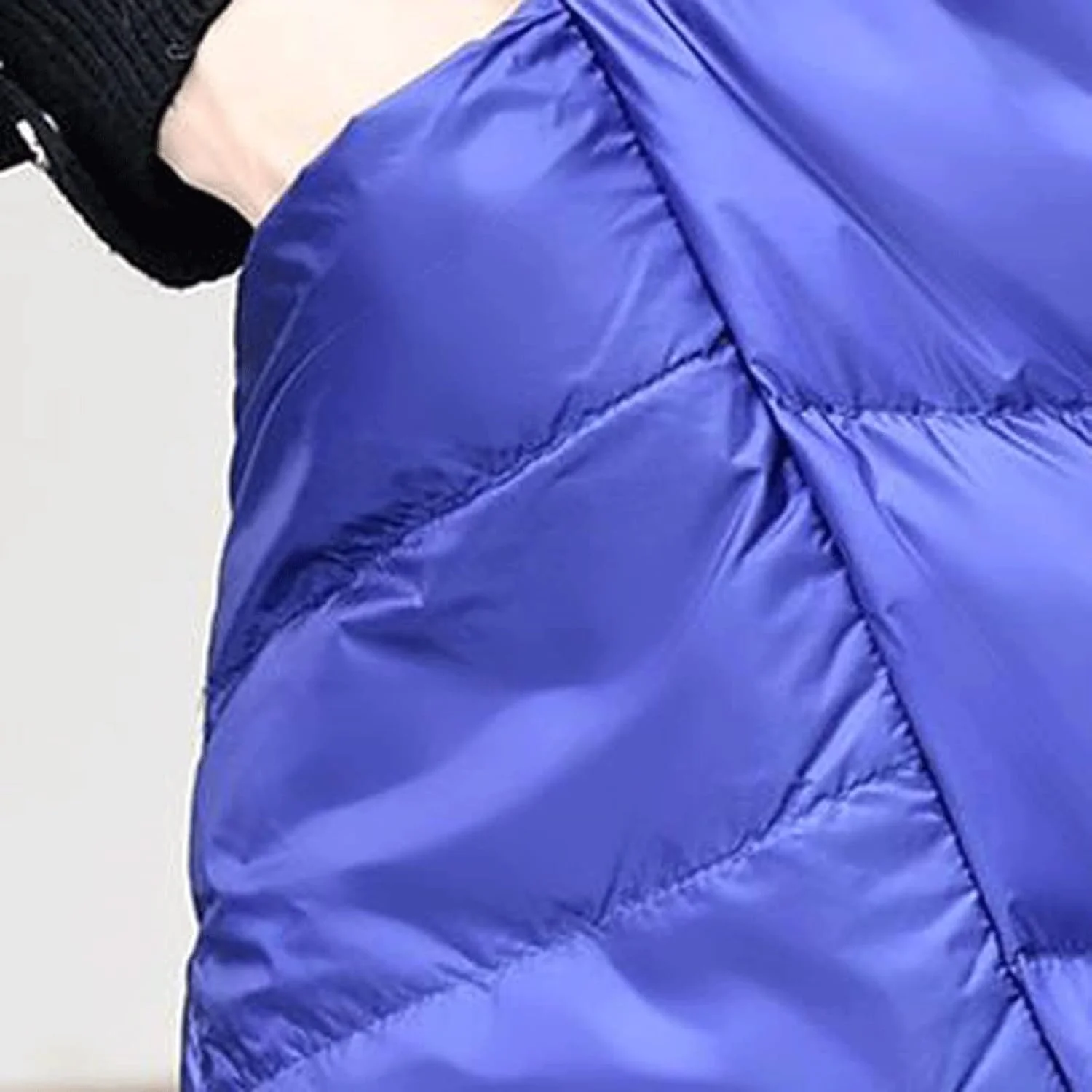 HBEIDAHUANG ژاکت پایین زنانه کت زمستانی یقه ایستاده پایین اردک سفید ژاکت بلند سبک وزن کت زنانه پارکا (رنگ: Hortel، سایز: کوچک)