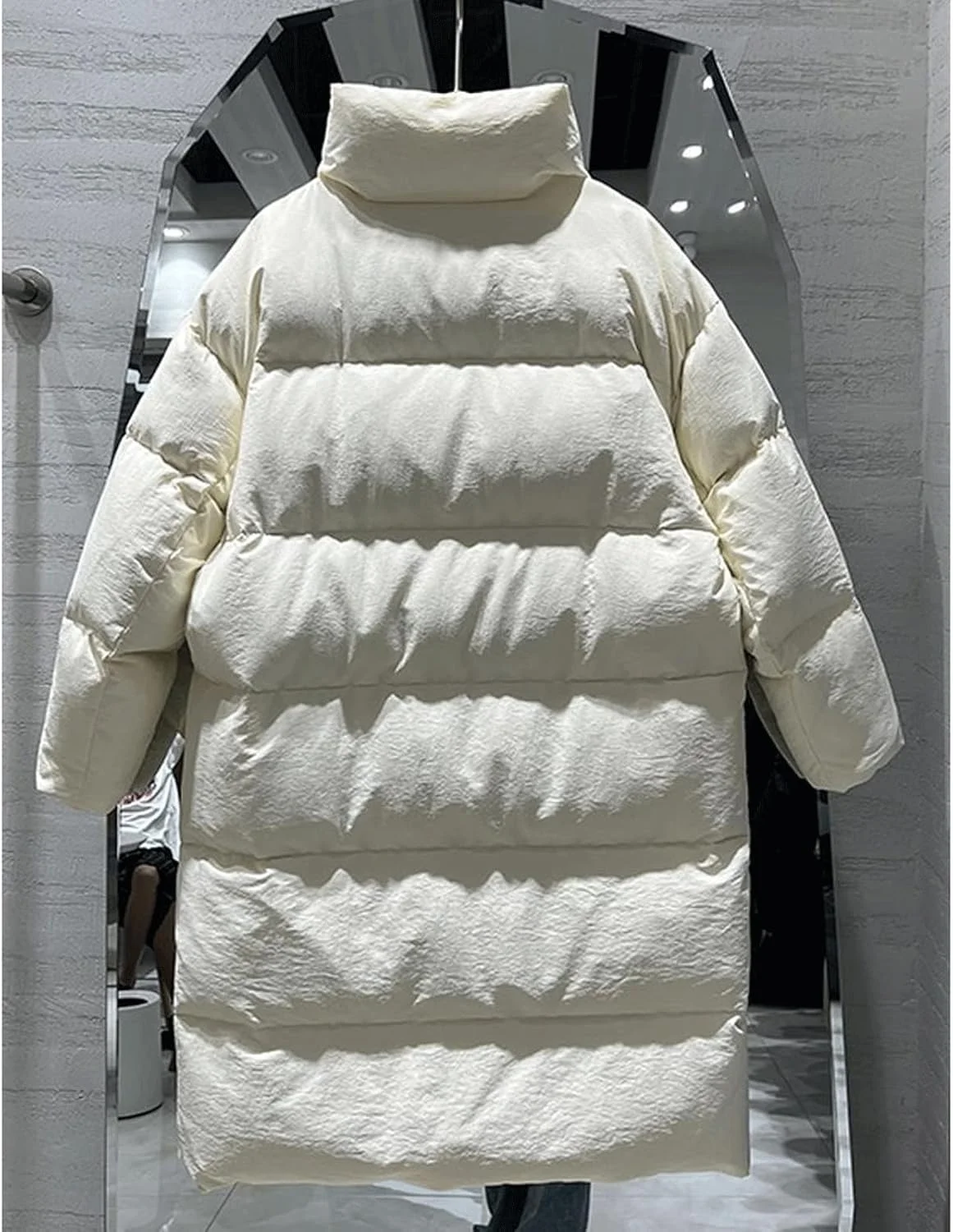 HBEIDAHUANG ژاکت زنانه بلند ضخیم، ژاکت پایین کرکی، کت های گرم زمستانی و کاپشن های زنانه (رنگ: Hortel، سایز: M)