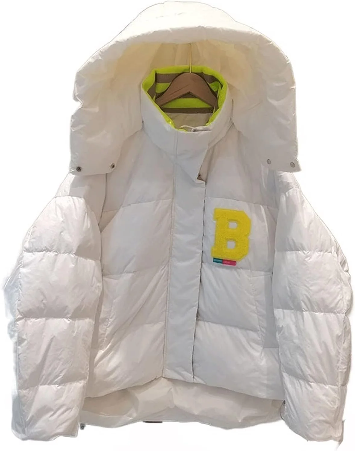 HBEIDAHUANG ژاکت زنانه بلند ضخیم، ژاکت پایین، ژاکت های گرم زمستانی و پارکاس زنانه (رنگ: Hortel، سایز: تک سایز)