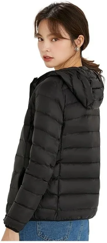 HBEIDAHUANG ژاکت پایین زنانه، ژاکت پایین فوق سبک، پارچه مات نرم، ژاکت زمستانی گرم (رنگ: Hortel، سایز: XXXL)