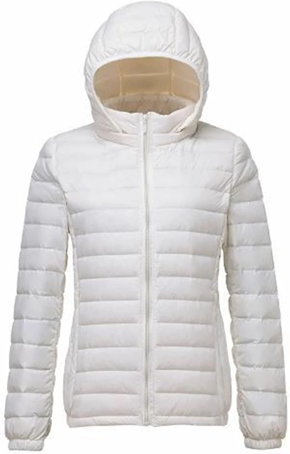 HBEIDAHUANG ژاکت زنانه پاییزه زمستانه کلاه دار جداشدنی فوق سبک با پر اردک سفید کت گرم کوتاه پافر (رنگ: Hortel، سایز: XXL)