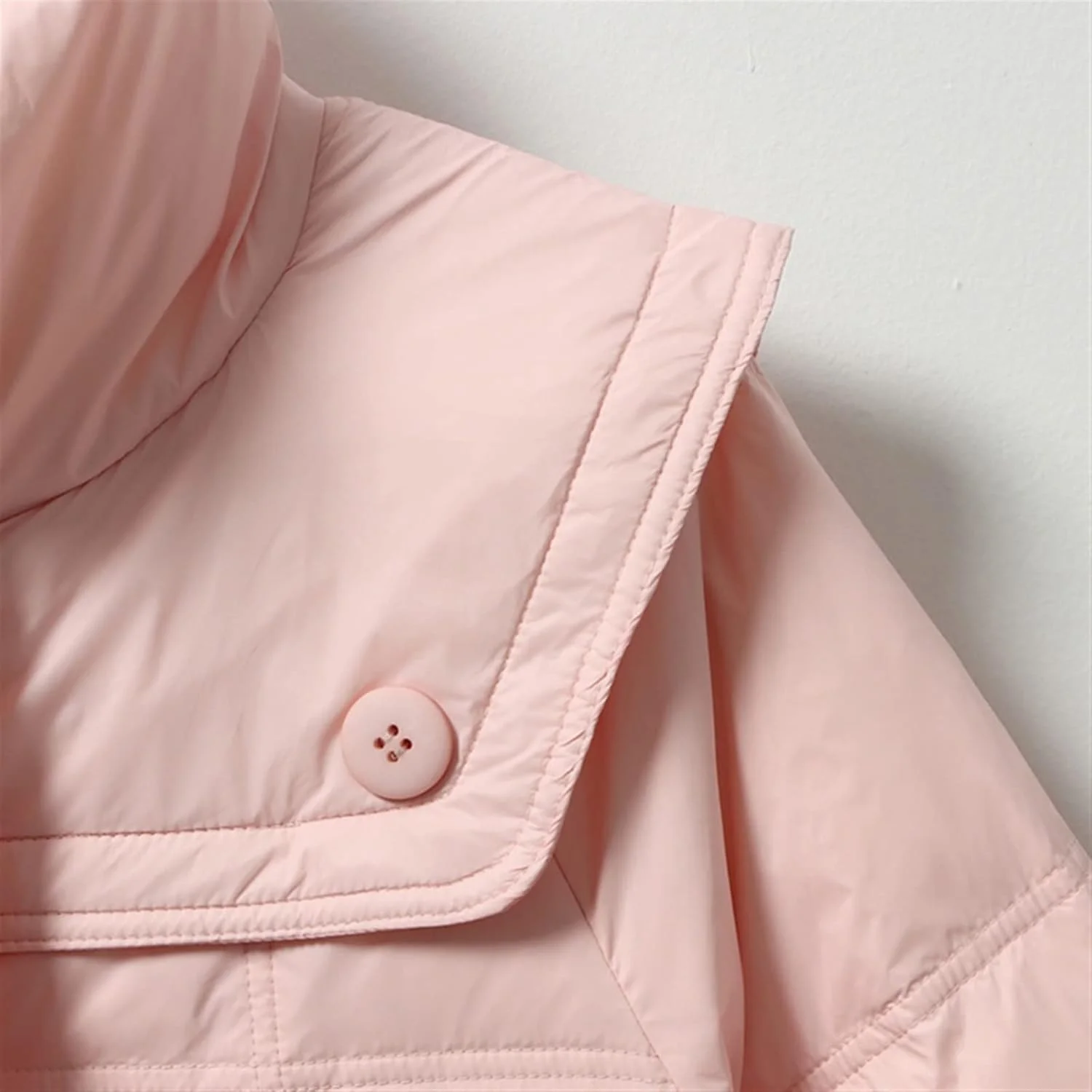 HBEIDAHUANG ژاکت بلند زنانه، ژاکت پایین تنه زنانه، یقه ایستاده، گرم، غیر رسمی، کت گشاد، لباس بیرونی زمستانی (رنگ: Hortel، سایز: S)