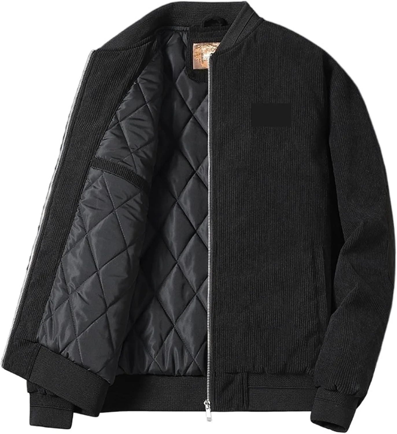 کت زنانه HBEIDAHUANG، ژاکت پاییزی و زمستانی، یقه ایستاده، مدل باریک، ژاکت بمب افکن، لباس بیرونی مخملی گرم و غیر رسمی، کت ضخیم پنبه ای (رنگ: Hortel، سایز: مدیوم)