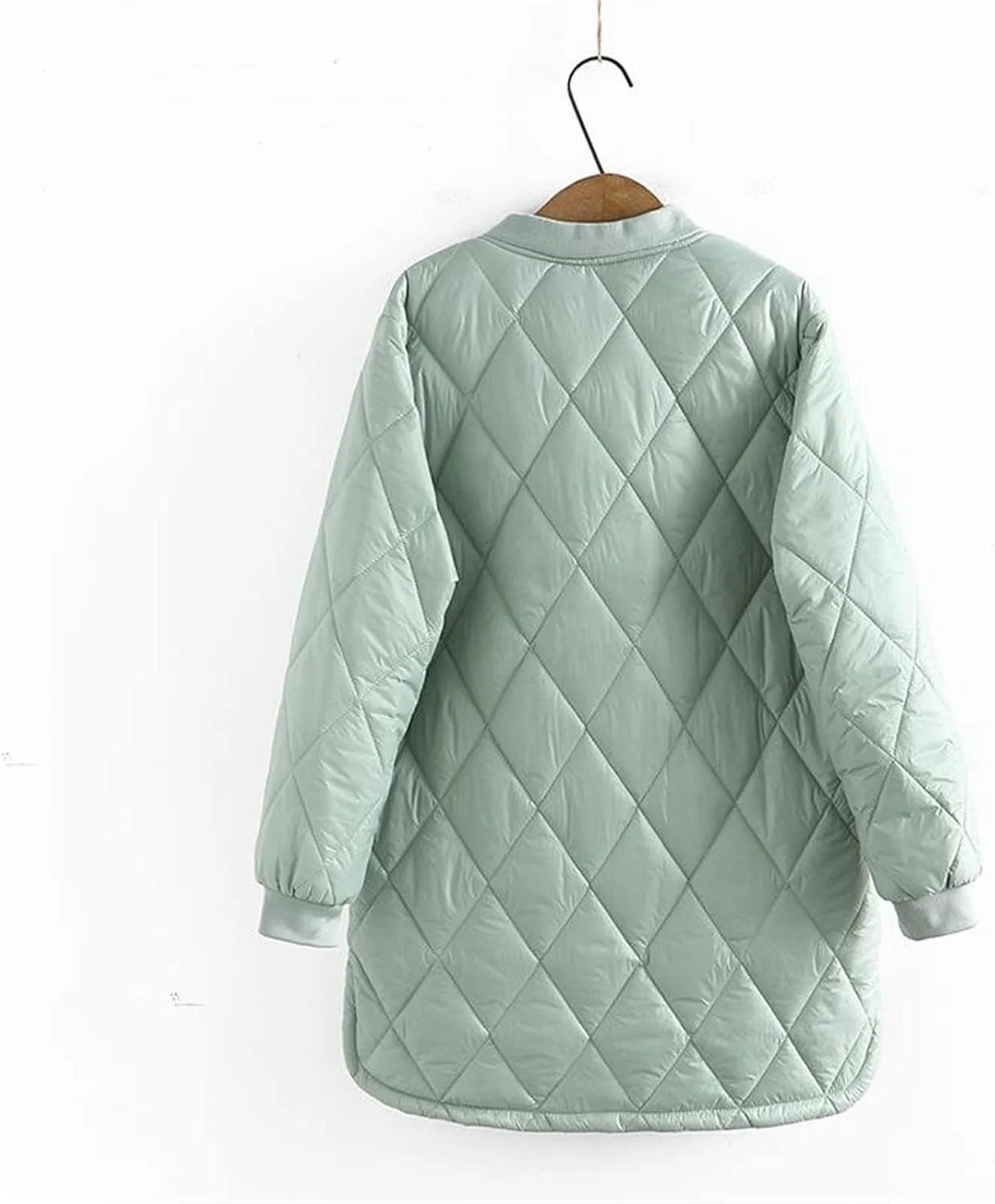 HBEIDAHUANG ژاکت پایین زنانه لباس زنانه سایز بزرگ ژاکت زمستانی پد دار جیب بزرگ آستین بلند کت پنبه ای (رنگ: آبی تیره، سایز: XXXL)