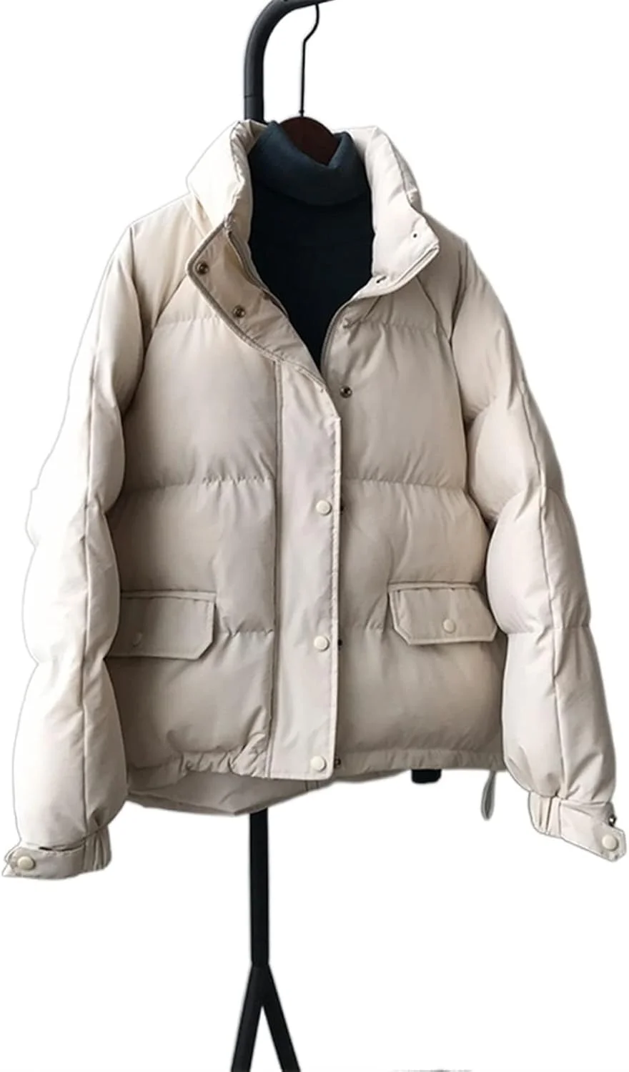 HBEIDAHUANG ژاکت پایین تنه زنانه، کت های پنبه ای گاه به گاه با یقه ایستاده، ژاکت پایین تنه زمستانی زنانه، آستین بلند، پارکا های زنانه تک سینه (رنگ: Hortel، سایز: L) HBEIDAHUANG ژاکت پایین تنه زنانه، کت های پنبه ای گاه به گاه با یقه ایستاده، ژاکت پایین تنه زمستانی زنانه، آستین بلند، پارکا های زنانه تک سینه (رنگ: Hortel، سایز: L)