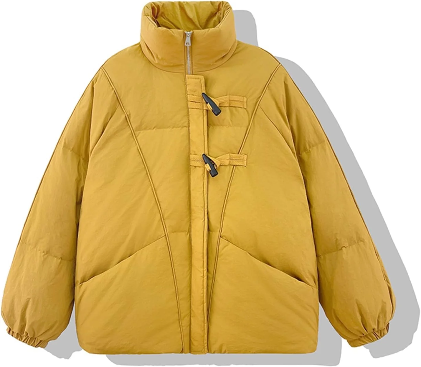 HBEIDAHUANG ژاکت پایین زنانه، ژاکت پایین زنانه جدید، سبک غیر رسمی، کت ها و پارکا های پاییز و زمستان، لباس بیرونی زنانه (رنگ: Hortel، سایز: L)