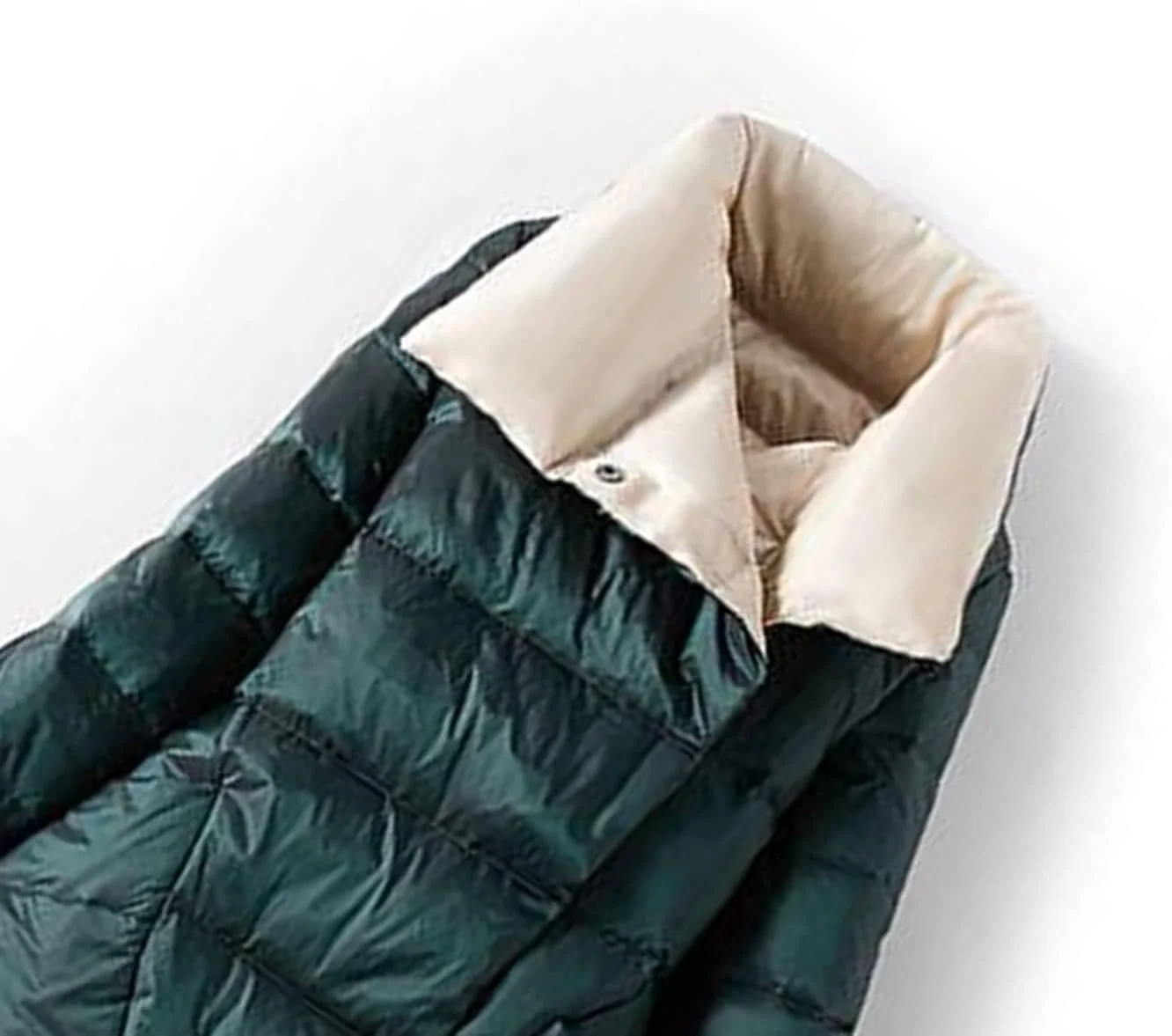 HBEIDAHUANG ژاکت پایین زنانه، ژاکت بلند دو طرفه پایین اردک سفید، کت مشکی مایل به سبز دکمه دوبل، گرم، یقه برگردان، مدل پارکا (رنگ: Hortel، سایز: 5XL)