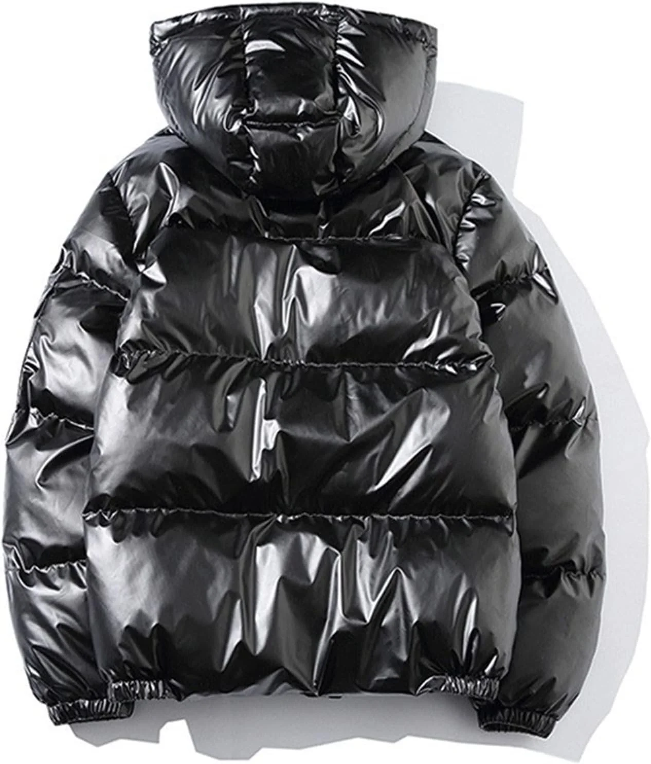 HBEIDAHUANG ژاکت پایین زنانه WomenPufferParka ضد آب براق گشاد ضخیم گرم کت پنبه ای پایین (رنگ: Hortel، سایز: XXXL)