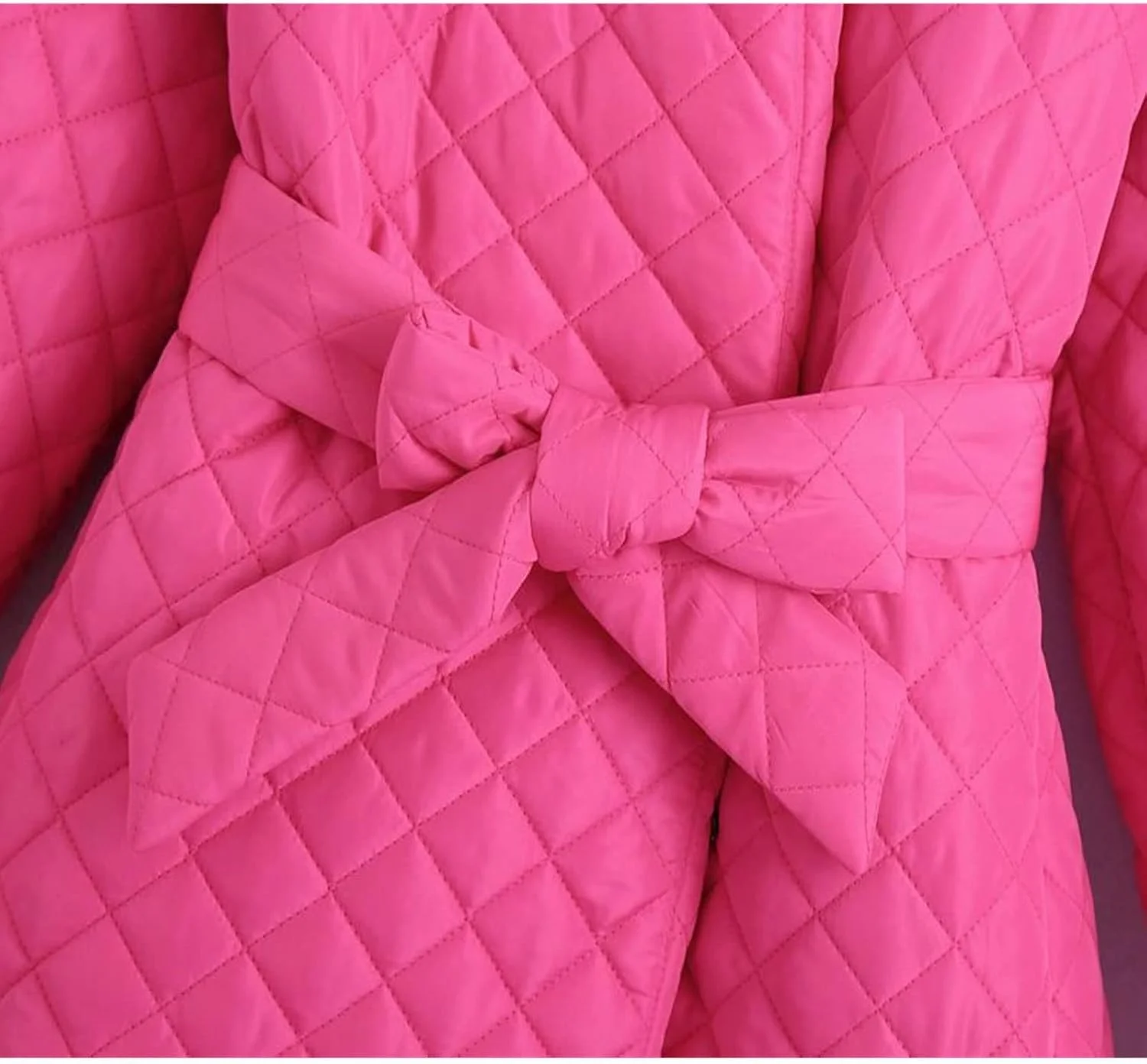 HBEIDAHUANG ژاکت پایین زنانه با کمربند، کت گرم و گشاد، آستین بلند زنانه، لباس بیرونی شیک، پالتو زمستانی زنانه (رنگ: آبی تیره، سایز: M)