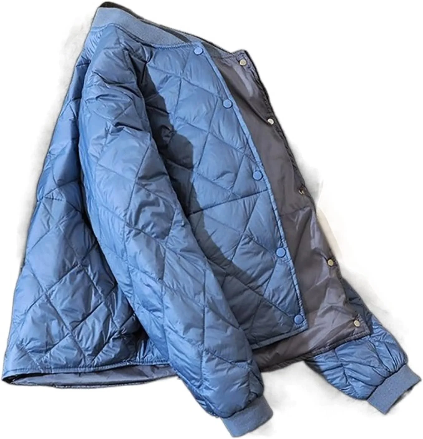 HBEIDAHUANG ژاکت پایین زنانه، غیر رسمی، فوق سبک، نازک، کوتاه، زمستانی، ژاکت پایین، کت پارک لوزی، لباس خیابانی زنانه، ژاکت بمب افکن سفید (رنگ: Hortel، سایز: 3XL 72-77kg)