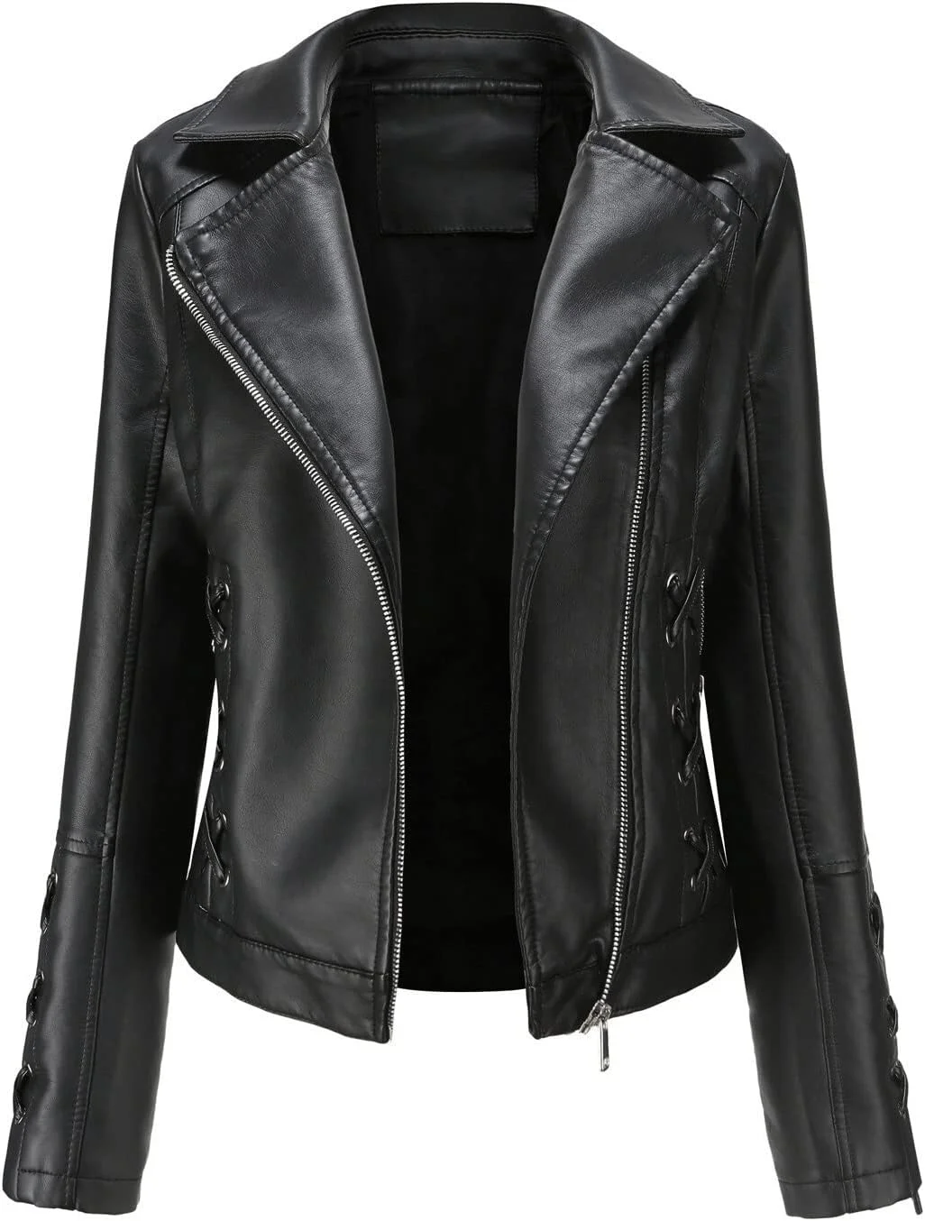 کت های زمستانی زنانه HBEIDAHUANG، کت چرمی نرم زیپ دار غیر رسمی زمستانی زنانه (رنگ: Hortel، سایز: S)