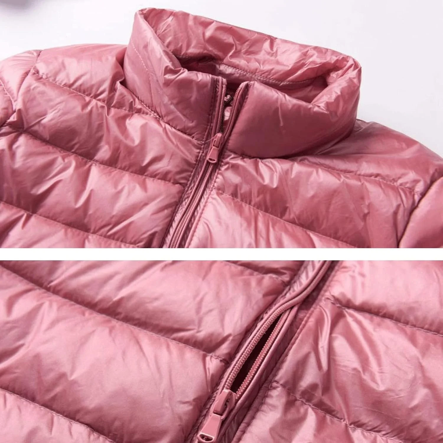 کت زمستانی زنانه HBEIDAHUANG، کت فوق سبک و نازک زنانه، کت های آستین بلند گرم، پارکای زنانه قابل حمل (رنگ: آبی تیره، سایز: کوچک)