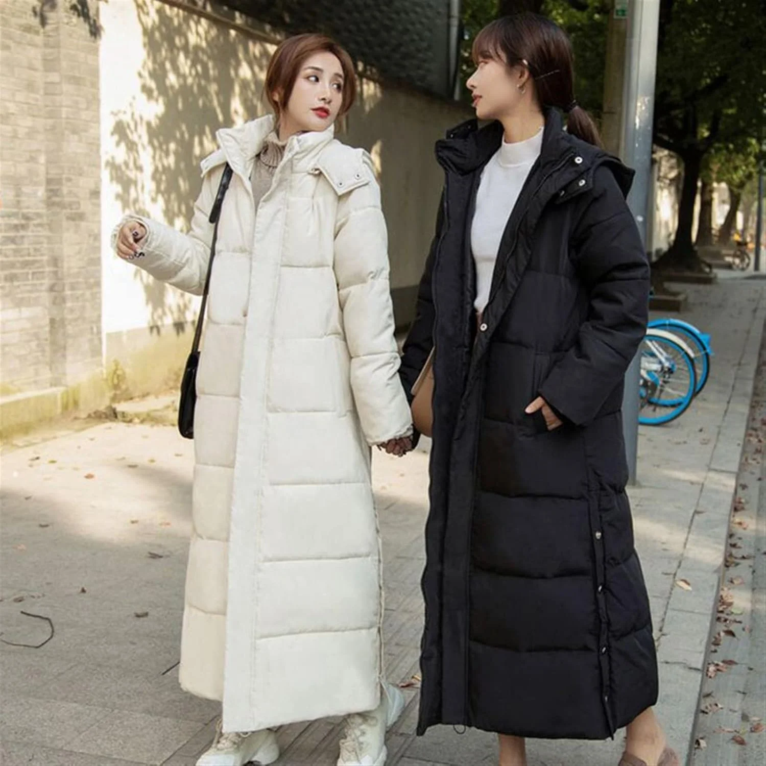 HBEIDAHUANG ژاکت پایین تنه زنانه، ژاکت پنبه ای تا زانو، نان فوق العاده بلند، نازک تر، مناسب دانشجویان تا مچ پا (رنگ: Hortel، سایز: L) HBEIDAHUANG ژاکت پایین تنه زنانه، ژاکت پنبه ای تا زانو، نان فوق العاده بلند، نازک تر، مناسب دانشجویان تا مچ پا (رنگ: Hortel، سایز: L)