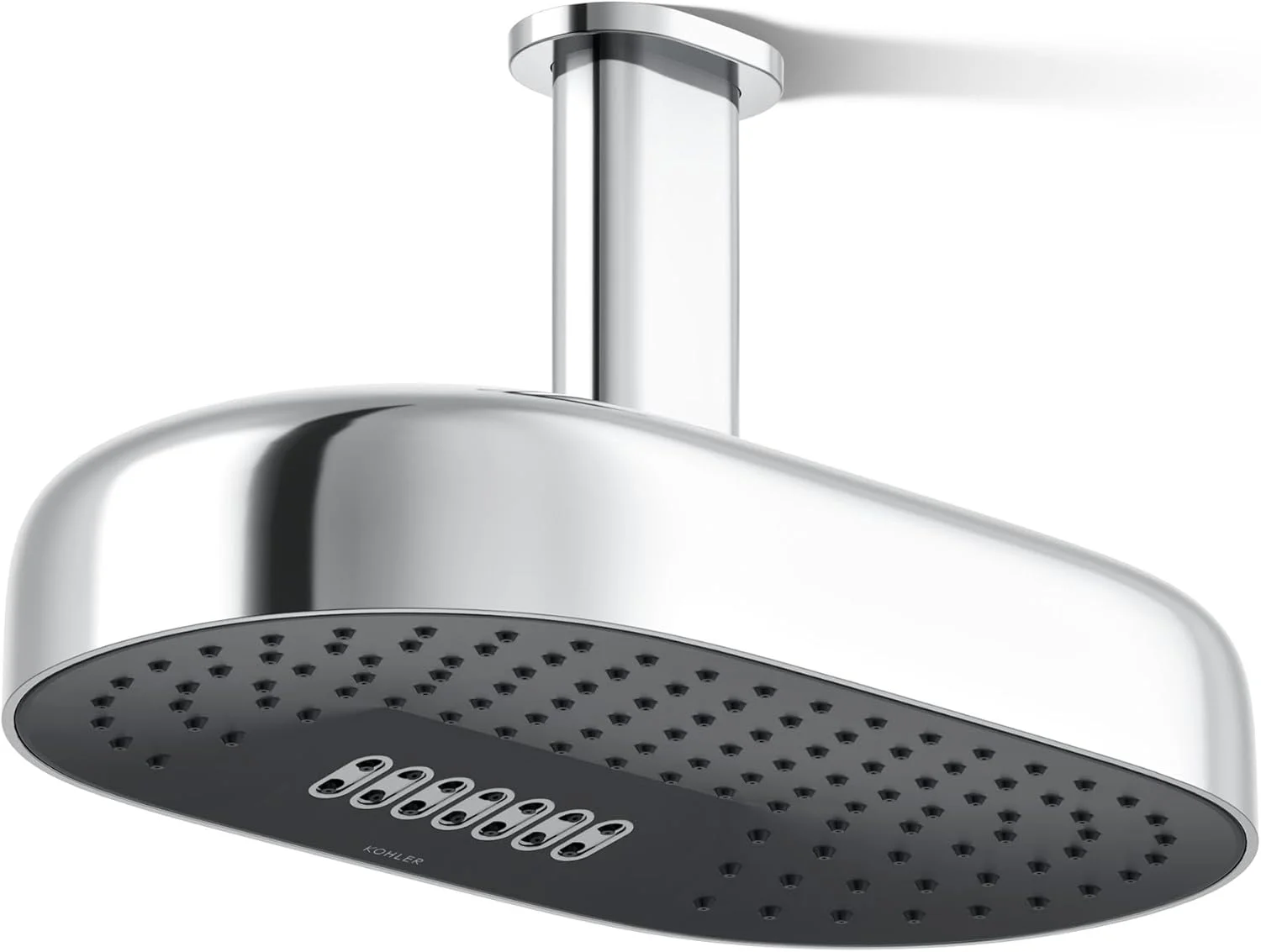 سردوش بارانی مستطیلی شکل 14 اینچی دو حالته KOHLER 26295-CP، سردوش بارانی دو حالته، سردوش بارانی، 2.5 GPM، کروم براق