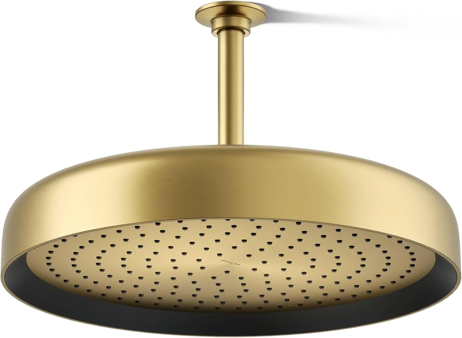 KOHLER 26292-2MB Statement Round 14" Single-Function Rainhead, One-Spray Rain Shower Head, Rainfall Shower Head, 2.5 GPM, Vibrant Brushed Moderne Brass KOHLER 26292-2MB Statement Round 14" Single-Function Rainhead, One-Spray Rain Shower Head, Rainfall Shower Head, 2.5 GPM, Vibrant Brushed Moderne Brass