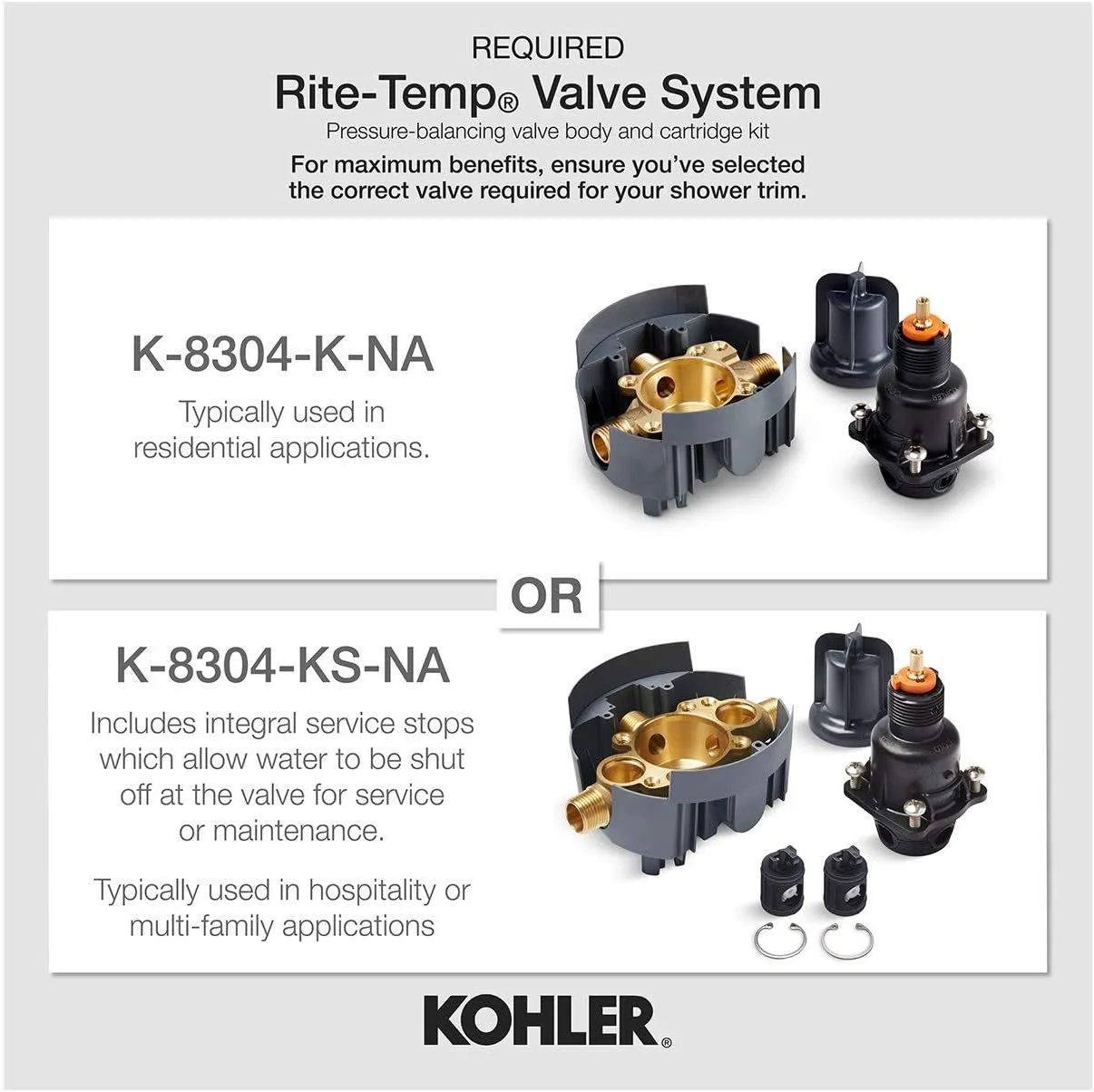 ست شیرآلات دوش Kohler K-TLS22027-4-SN مدل Tempered، نیکل براق ست شیرآلات دوش Kohler K-TLS22027-4-SN مدل Tempered، نیکل براق