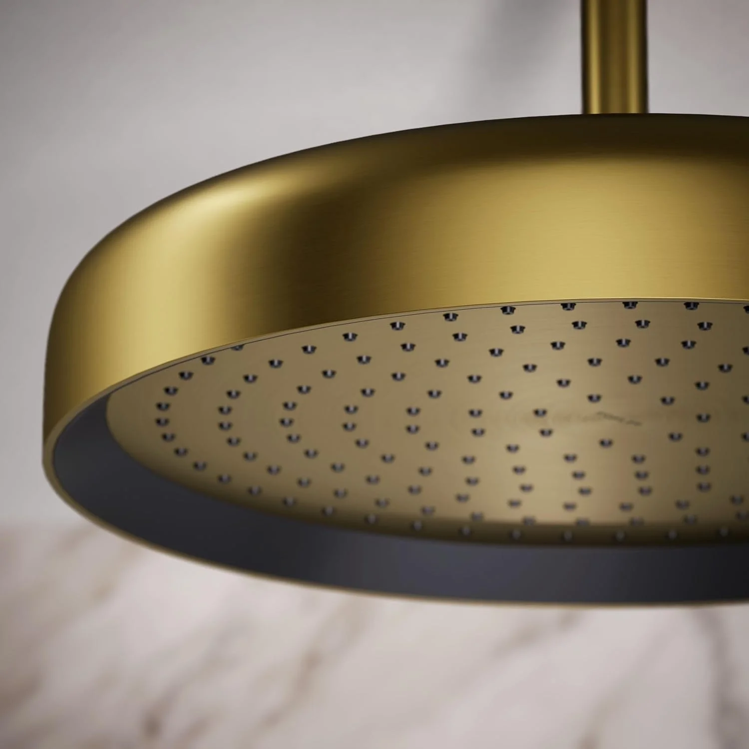 KOHLER 26292-2MB Statement Round 14" Single-Function Rainhead, One-Spray Rain Shower Head, Rainfall Shower Head, 2.5 GPM, Vibrant Brushed Moderne Brass KOHLER 26292-2MB Statement Round 14" Single-Function Rainhead, One-Spray Rain Shower Head, Rainfall Shower Head, 2.5 GPM, Vibrant Brushed Moderne Brass