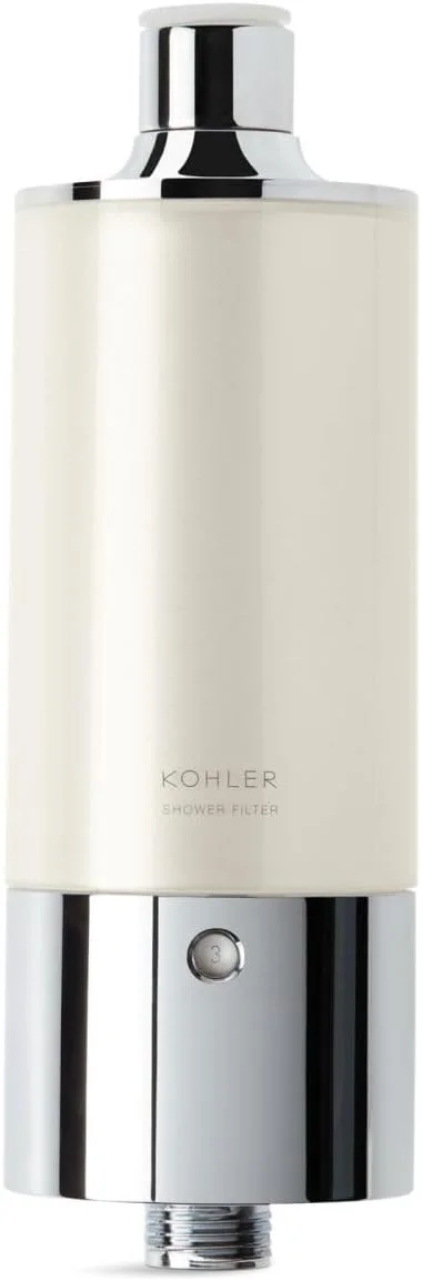 سیستم فیلتراسیون آب دوش Kohler 30646-CP Aquifer، کاهش کلر و بو، شامل تعویض فیلتر، کروم براق سیستم فیلتراسیون آب دوش Kohler 30646-CP Aquifer، کاهش کلر و بو، شامل تعویض فیلتر، کروم براق