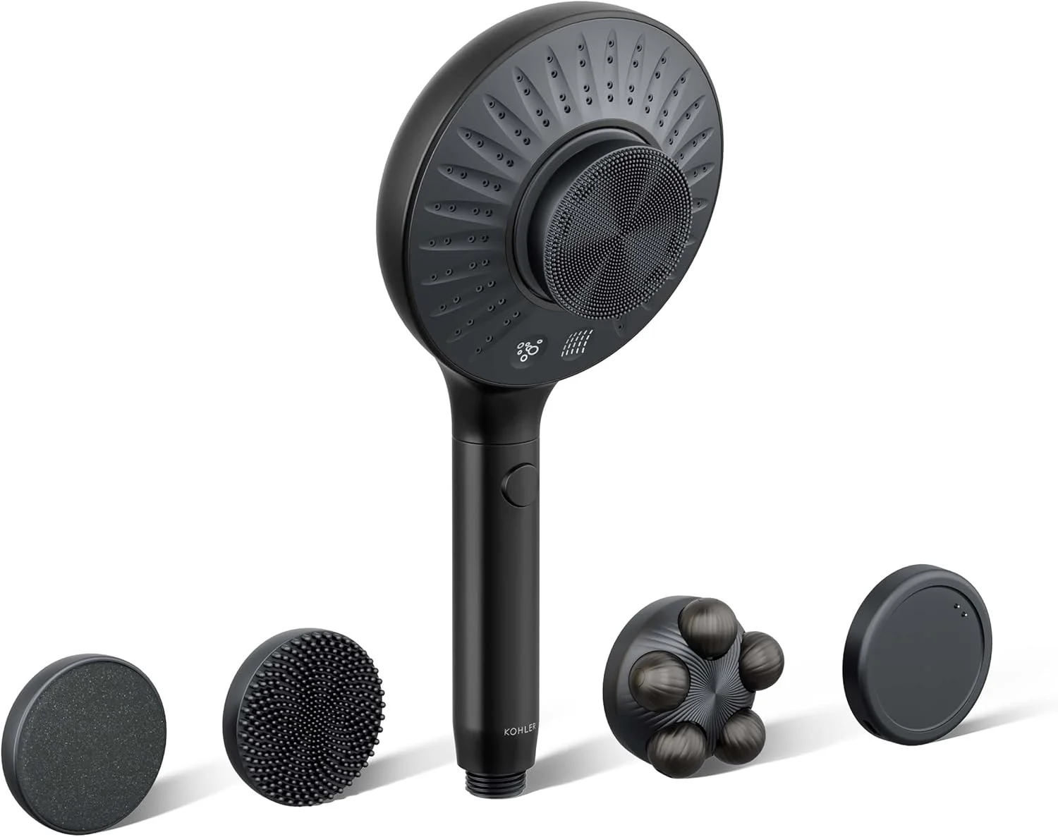 دوش دستی دو کاره KOHLER K-28682-Y-BL SpaViva با دستگاه پاک کننده همه کاره، 2.5 GPM، مشکی مات دوش دستی دو کاره KOHLER K-28682-Y-BL SpaViva با دستگاه پاک کننده همه کاره، 2.5 GPM، مشکی مات