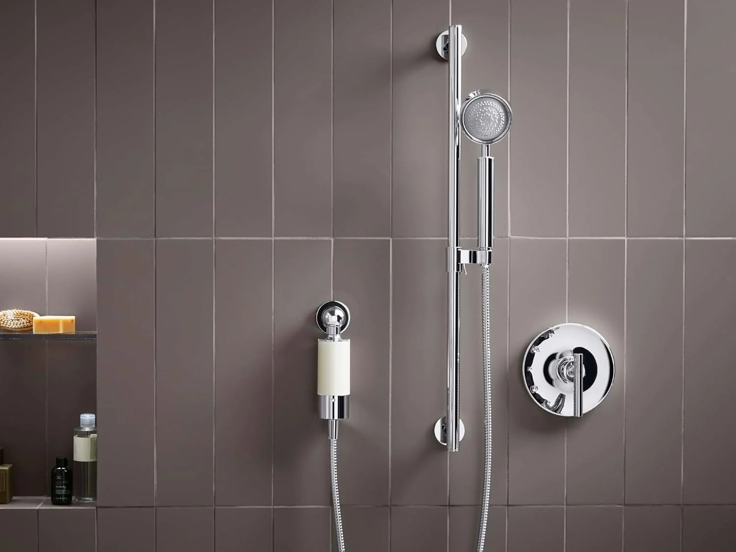 سیستم فیلتراسیون آب دوش Kohler 30646-CP Aquifer، کاهش کلر و بو، شامل تعویض فیلتر، کروم براق سیستم فیلتراسیون آب دوش Kohler 30646-CP Aquifer، کاهش کلر و بو، شامل تعویض فیلتر، کروم براق