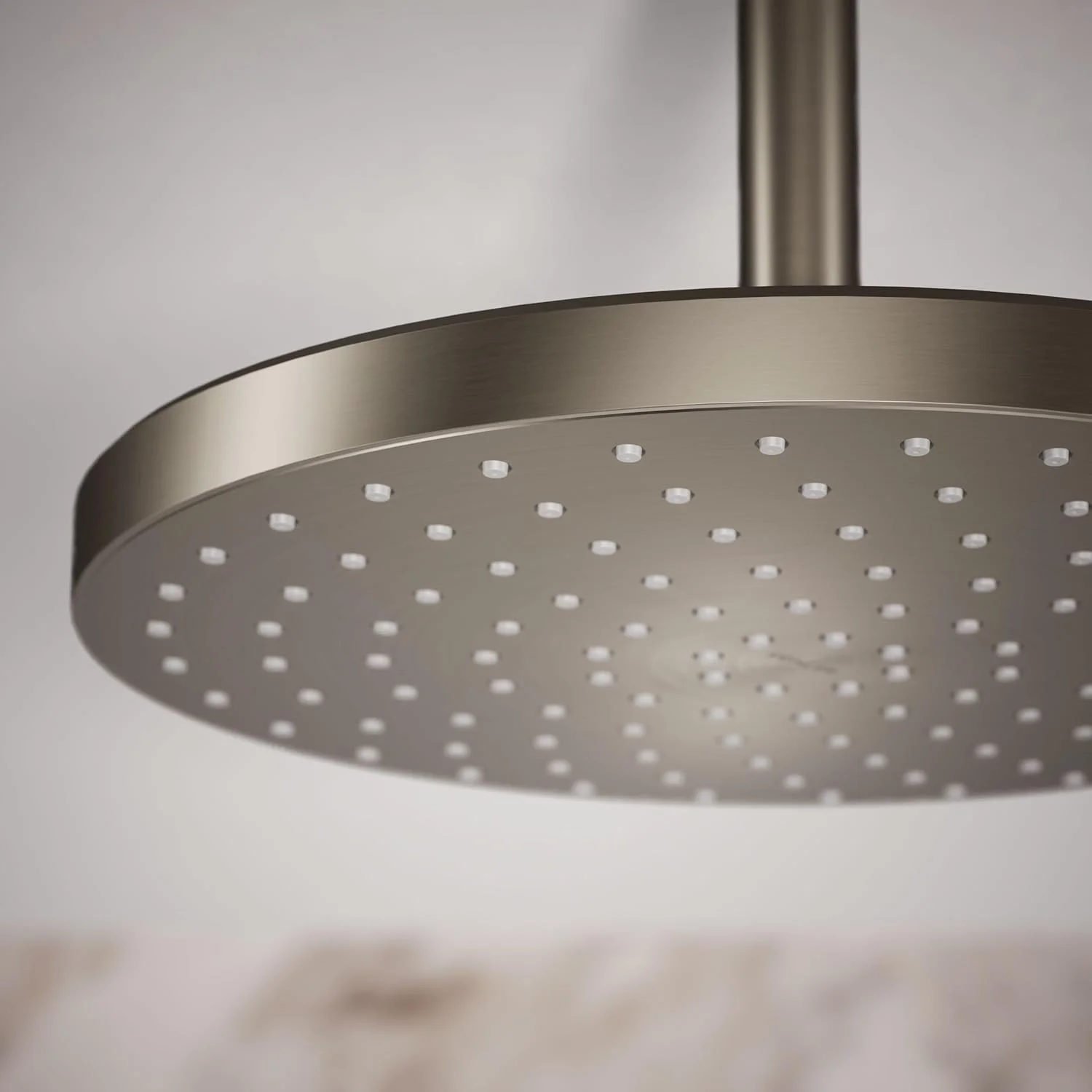 سردوش بارانی تک کاره 10 اینچی Kohler 76465-Y-BN Awaken، 9.5 لیتر در دقیقه، نیکل برس خورده پر جنب و جوش