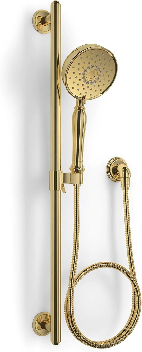 دوش دستی Kohler K-22163-PB Bancroft، برنجی براق و درخشان دوش دستی Kohler K-22163-PB Bancroft، برنجی براق و درخشان