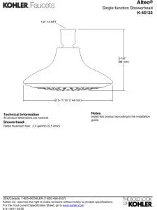 سردوش تک کاره کاتالیست Kohler K-45123-BN Alteo، نیکل برس خورده پر جنب و جوش سردوش تک کاره کاتالیست Kohler K-45123-BN Alteo، نیکل برس خورده پر جنب و جوش