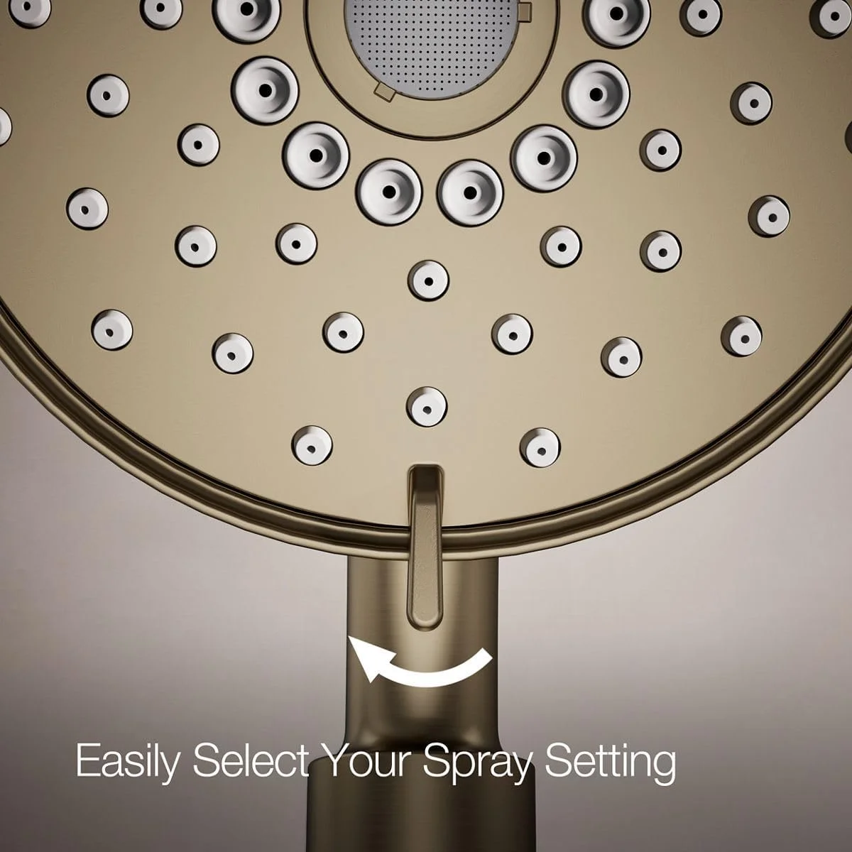 ست دوش چند منظوره 2 در 1 KOHLER 23219-BV Purist، سر دوش چرخشی با سردوش دستی، 2.5 GPM، برنز برس خورده پر جنب و جوش