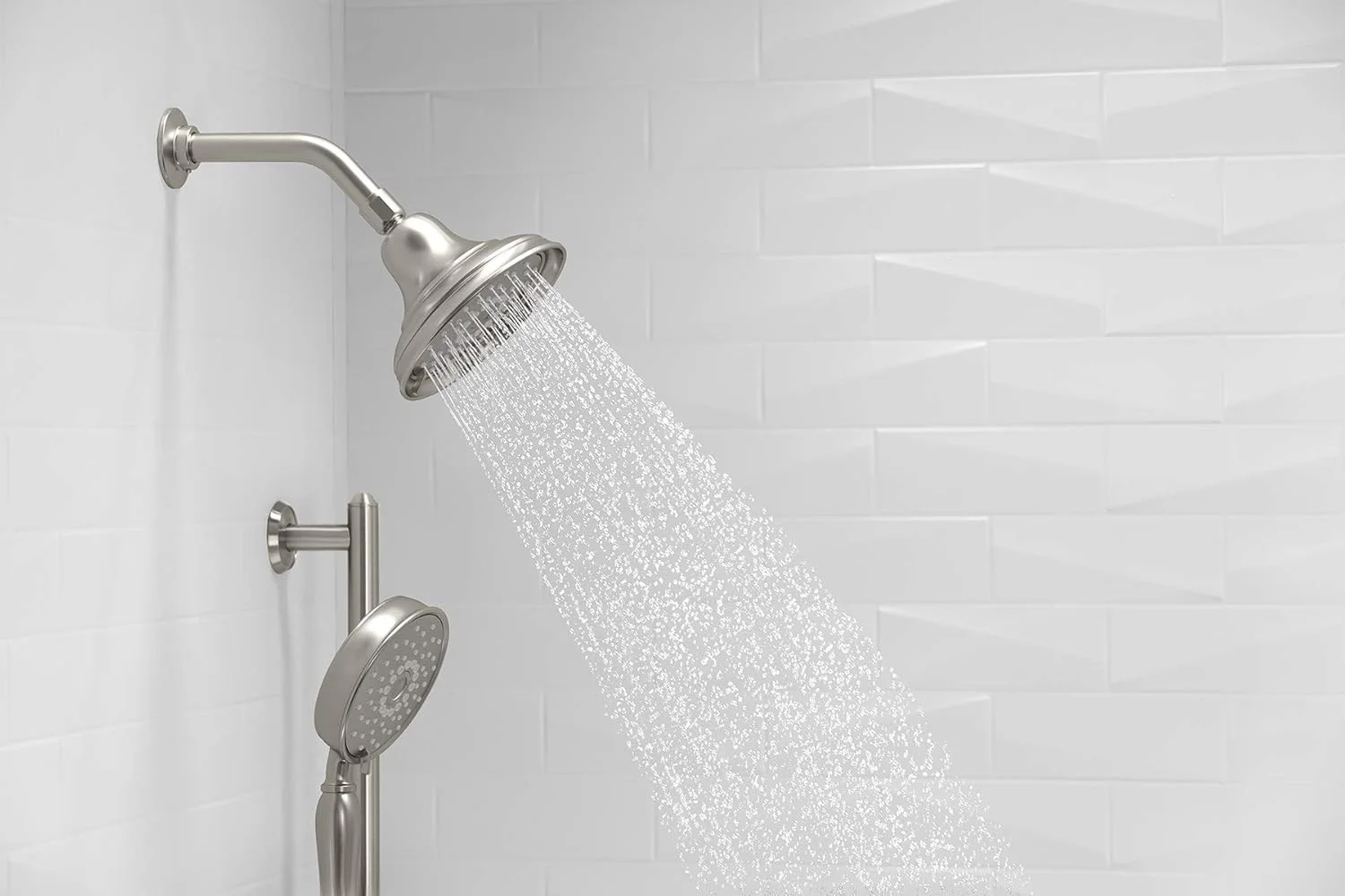 سردوش حمام بنکرافت Kohler 22167-BN، نیکل برس خورده پر جنب و جوش سردوش حمام بنکرافت Kohler 22167-BN، نیکل برس خورده پر جنب و جوش