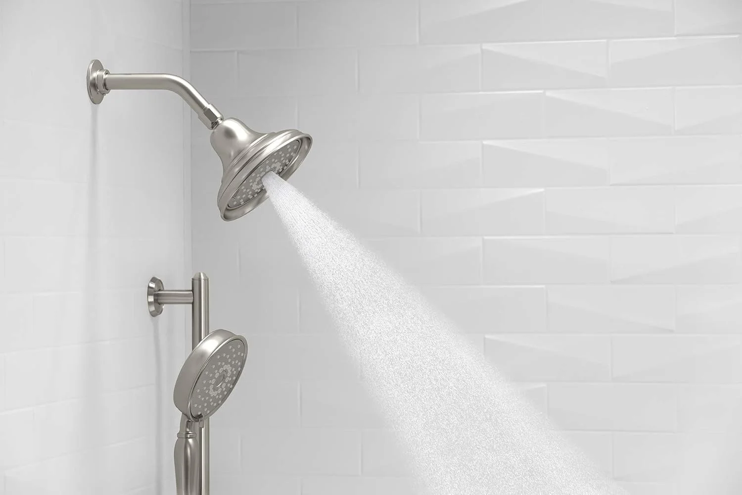 سردوش حمام بنکرافت Kohler 22167-BN، نیکل برس خورده پر جنب و جوش سردوش حمام بنکرافت Kohler 22167-BN، نیکل برس خورده پر جنب و جوش