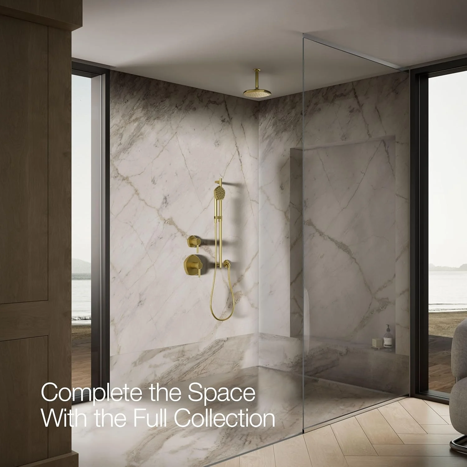 سردوش بارانی تک کاره 8 اینچی KOHLER 27051-G-2MB Occasion، سردوش بارانی تک حالته، سردوش بارانی، 1.75 GPM، برنجی مدرن برس خورده پر جنب و جوش