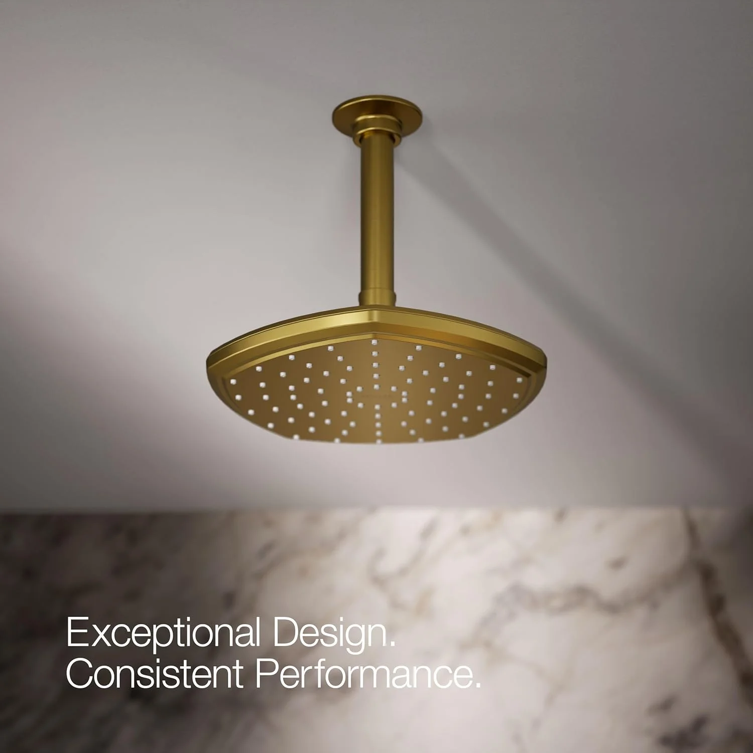 سردوش بارانی تک کاره 8 اینچی KOHLER 27051-G-2MB Occasion، سردوش بارانی تک حالته، سردوش بارانی، 1.75 GPM، برنجی مدرن برس خورده پر جنب و جوش