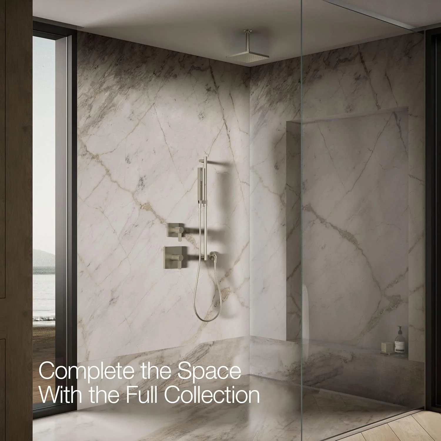 سردوش حمام Kohler K-26148-G-BN Honesty، نیکل برس خورده پر جنب و جوش