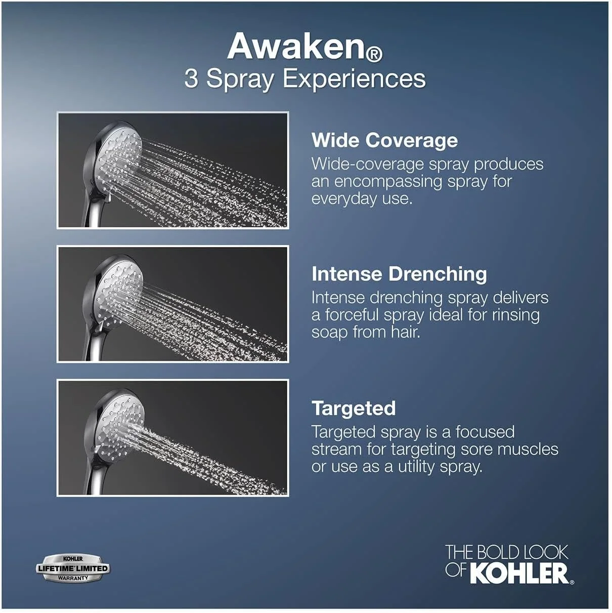 سردوش چند منظوره Kohler AWAKEN® G110 مدل K-72419-2MB